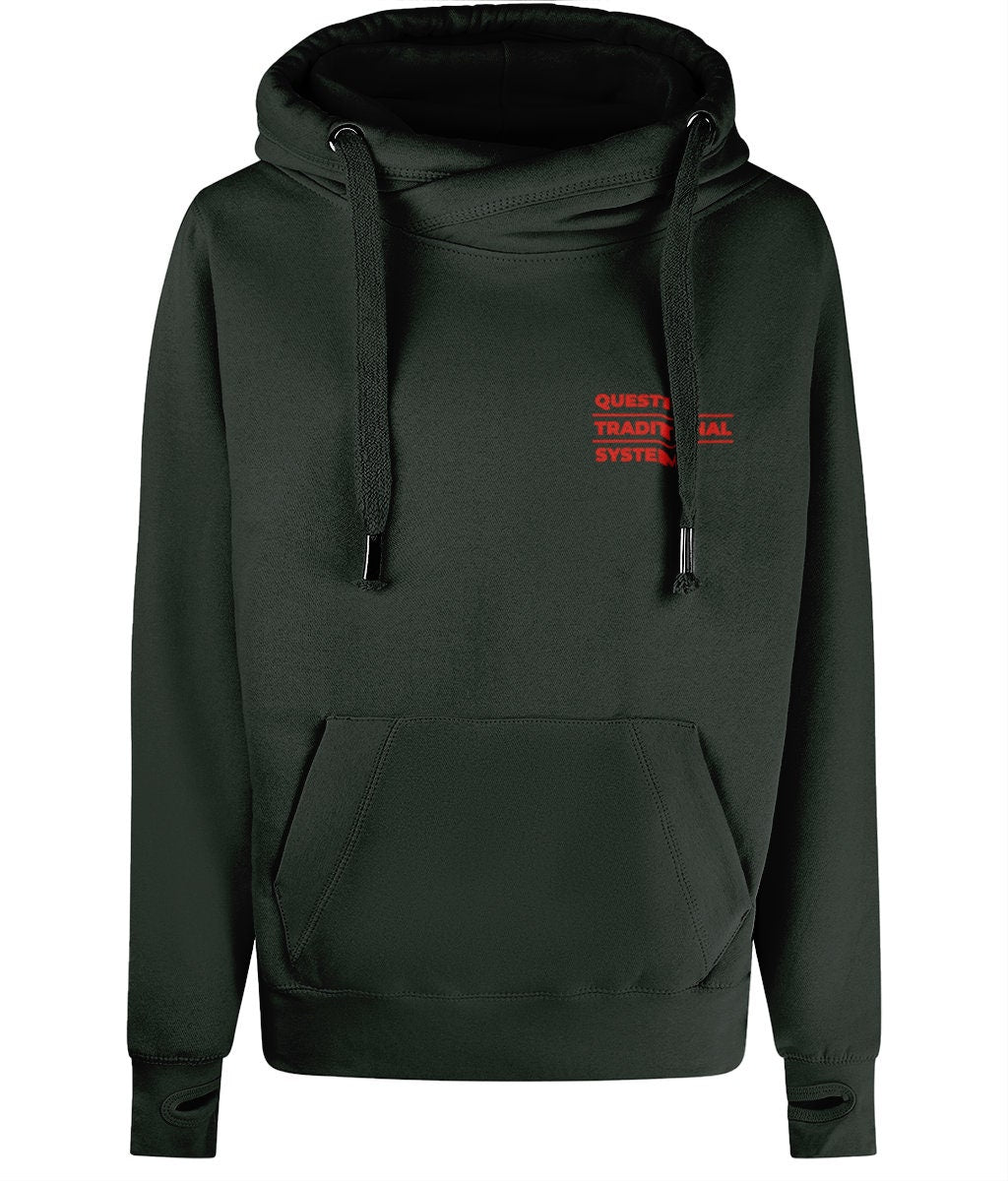 Question Traditional Systems, Red, AWDis Cross Neck Hoodie