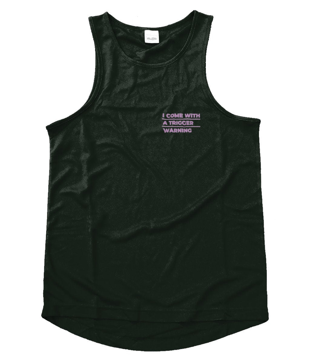 I Come With a Trigger Warning, Purple, Men's Cool Vest